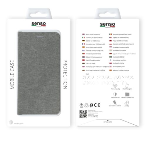 SENSO FEEL STAND BOOK XIAOMI REDMI NOTE 8 silver