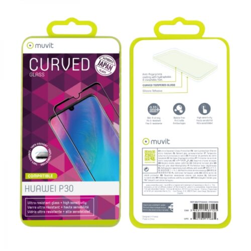 MUVIT JAPAN FULL FACE HUAWEI P30 black tempered glass