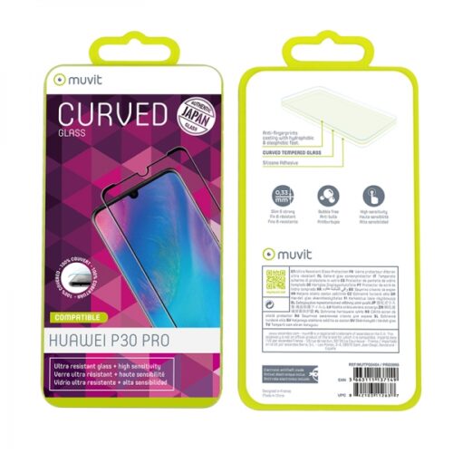 MUVIT JAPAN FULL FACE HUAWEI P30 PRO black tempered glass
