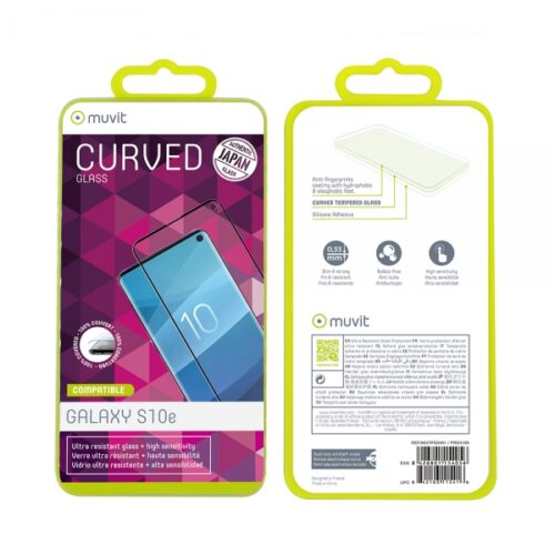 MUVIT JAPAN FULL FACE SAMSUNG S10e black tempered glass