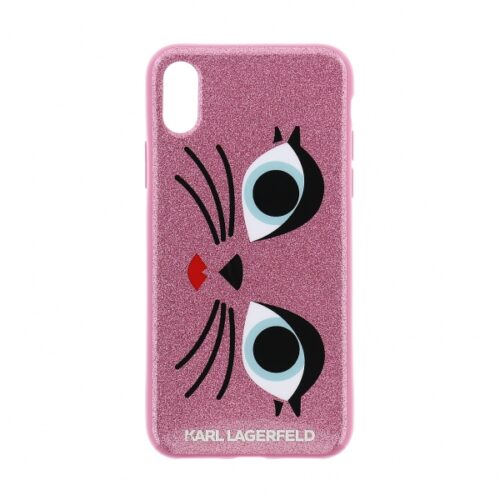 KARL LAGERFELD IPHONE X XS PARIS pink backcover