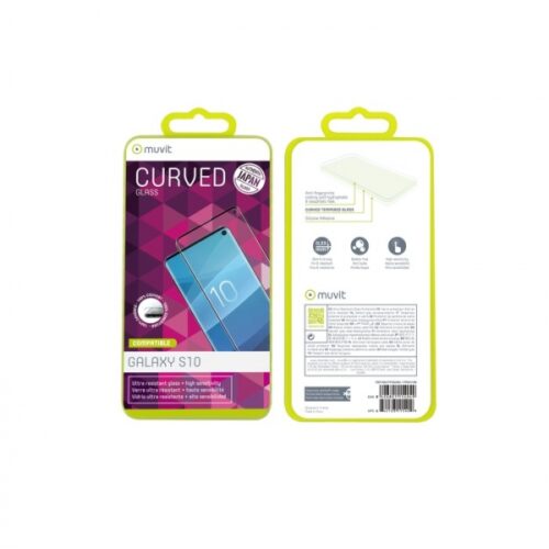 MUVIT JAPAN FULL FACE SAMSUNG S10 black tempered glass