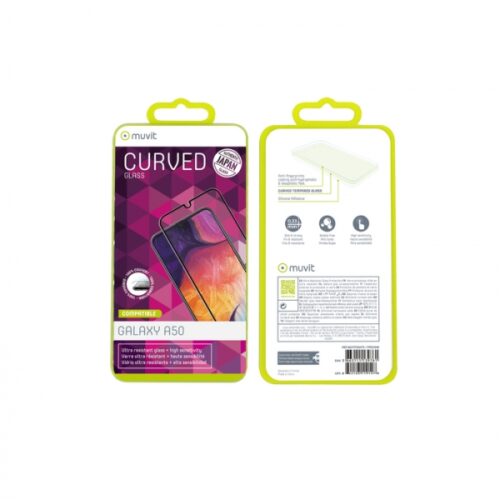 MUVIT JAPAN FULL FACE SAMSUNG A50 / A30s / A50s black tempered glass