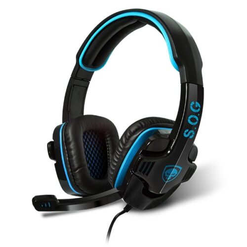 SOG XPERT STEREO HEADPHONES MIC JACK 3.5mm PC / PS3 / PS4 / XBOX 360 / XBOX ONE / NINTENDO SWITCH bl