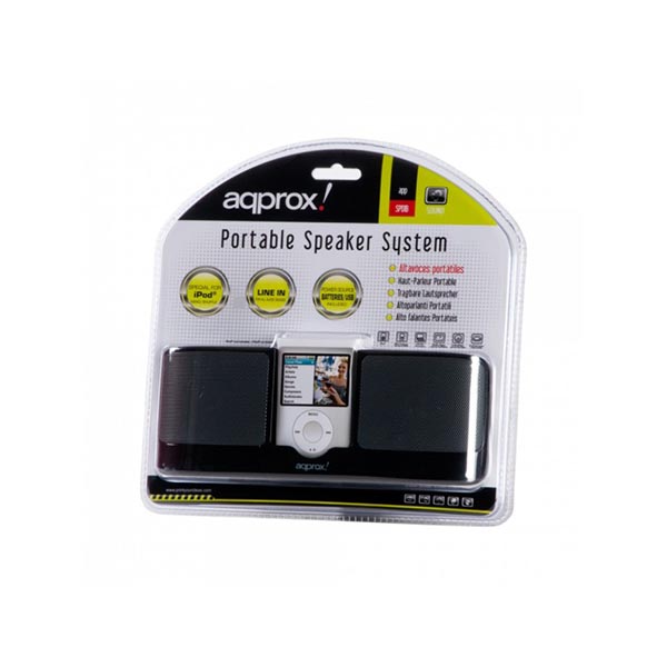 Ηχείο 2.0 Ch APPSP01B Portable system Approx Black