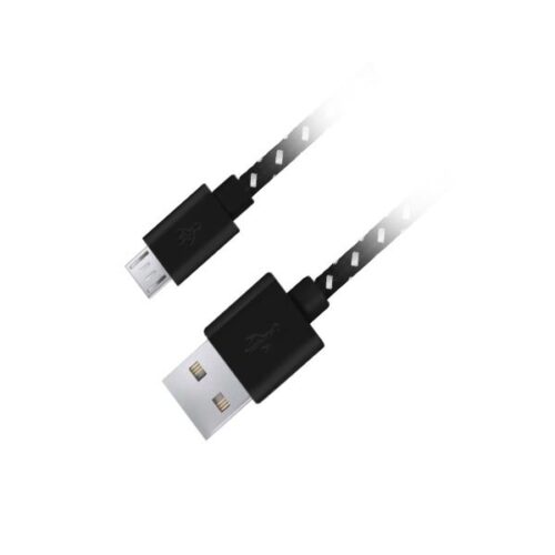 Καλώδιο Micro USB 2.0 2m Fabric braided μαύρο