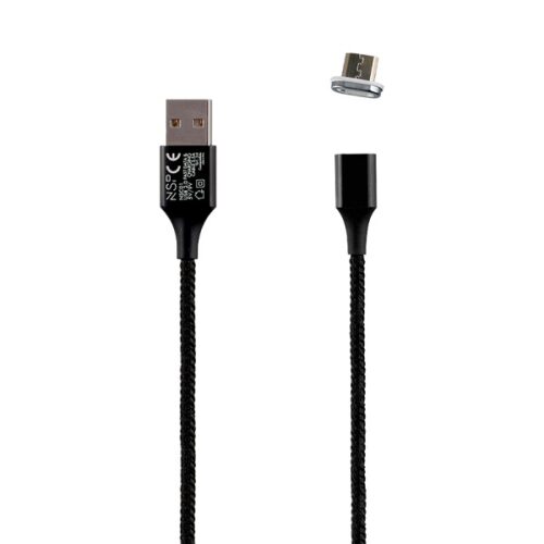 Καλώδιο Micro USB Φόρτισης-Data Magnetic Braided 3.5A QC 2.0 1m Μαύρο NSP