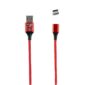 Καλώδιο Type C USB Φόρτισης-Data Magnetic Braided 3.5A QC 2.0 1m Κόκκινο NSP