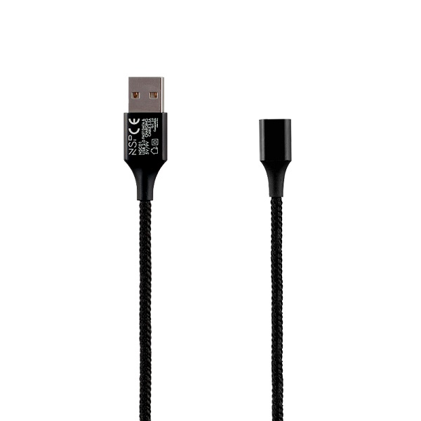 Καλώδιο USB Φόρτισης-Data Magnetic Braided 3.5A QC 2.0 1m Μαύρο NSP