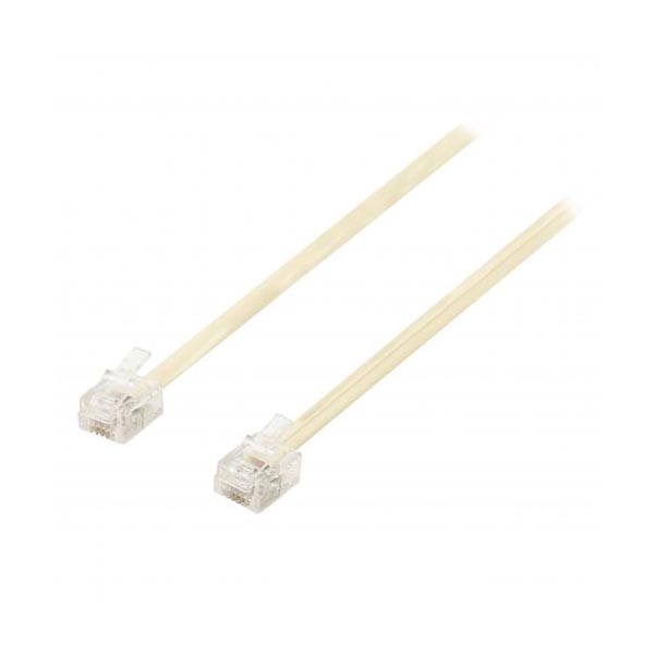 Καλώδιο Well 3M Λευκο Σύνδεσης Rj11 6p4c TEL-0012-3WE-WL