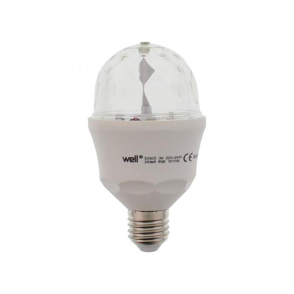 Λάμπα Disco LED E27 3W RGB Well LEDLRGBN-DISCO3E27-WL