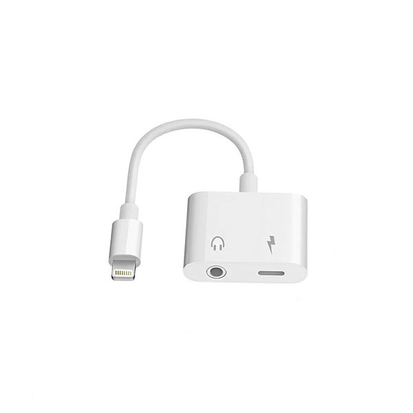 Μετατροπέας 2in1 USB Lighting σε 3.5mm Headphone Jack και καλώδιο φόρτισης