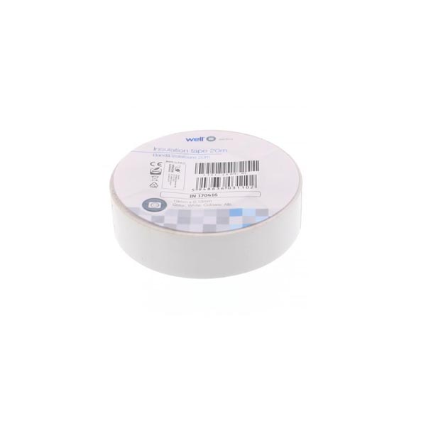 Μονωτική Ταινία Well Άσπρη 1.9cmx20m συσκ. 10τεμ IT01/20WE-WL