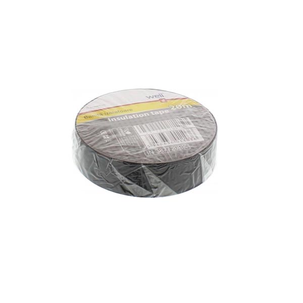 Μονωτική Ταινία Well Μαύρη 1.9cmx20m συσκ. 10τεμ IT01/20BK-WL