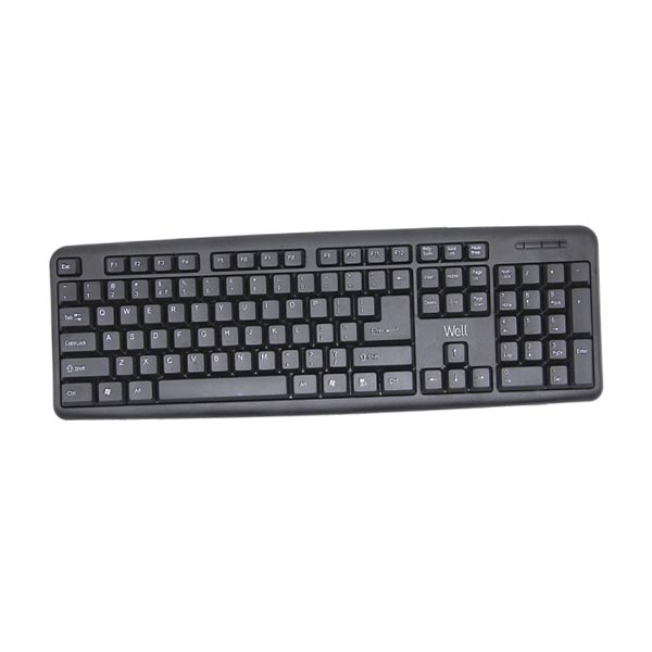 Πληκτρολόγιο USB Μαύρο KU001 Well KB-USB-KU001BK-WL