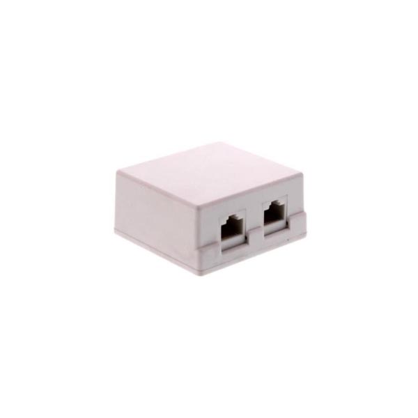Πριζα Cat6 2 Port Well LANBOX-SM-U6x2-WL