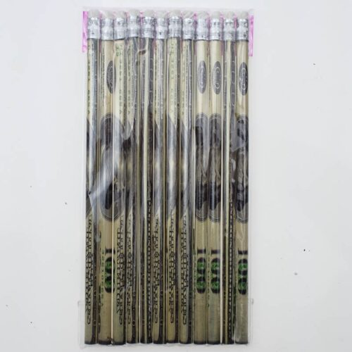 Μολύβια 100USD με Σβύστρα 12 τμχ