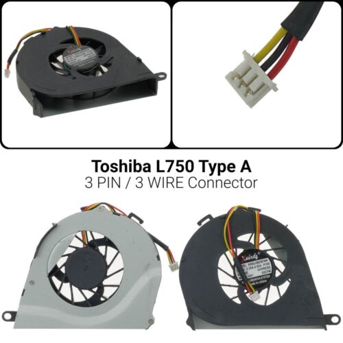 3 PIN3 WIREL750D L755 L755D AB7705HX-GB3Ανεμιστήρας Toshiba L650 L650D L655 L655DL750D L755 L755D Type A