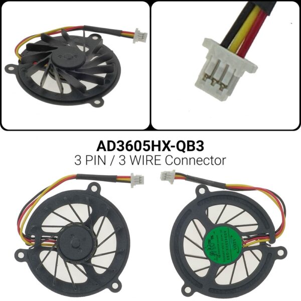 3 PIN3 WIREΑνεμιστήρας AD3605HX-QB3VYE PC