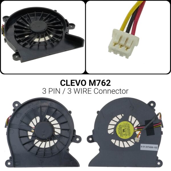 3 PIN3 WIREΑνεμιστήρας CLEVO M762Clevo M760 M760S M762 M764SU M765 FOUNDER S410 S410IG S510 S510IGAB0805HX-TE3