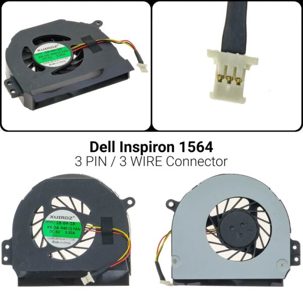 3 PIN3 WIREΑνεμιστήρας Dell Inspiron 1564 1764 1464 MF60100V1-Q010-G99 F5GHJInspiron 1464 1564 1764 P08F P09G 13R 14R N4010 FN68 P08F