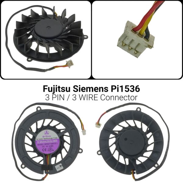 3 PIN3 WIREΑνεμιστήρας Fujitsu Siemens Pi1536BP551105H-01