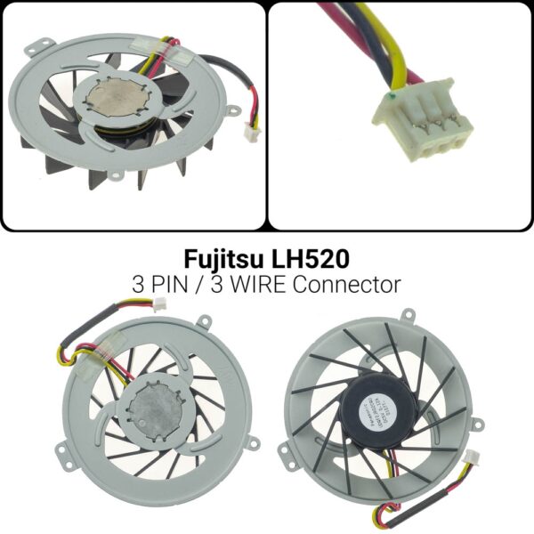 3 PIN3 WIREΑνεμιστήρας Fujitsu lh520Laptop Ανεμιστήρας AD5205HX-TB3(CWYBP)LH520 LH5303AFF7TAKE10 AD5205HX-TB3(CWYBP)