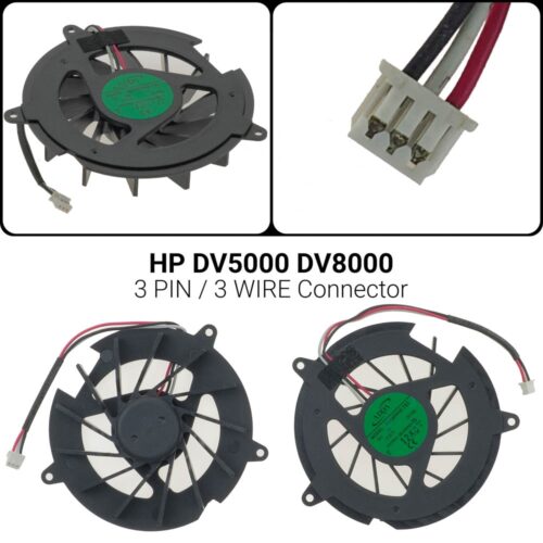 3 PIN3 WIREΑνεμιστήρας HP DV5000 DV8000HP DV5000 DV5100 DV5200 G5000 DV8000 C300 C500 V5000 V5100 V5200 DV5000 DV5100 DV8000 C300 C500