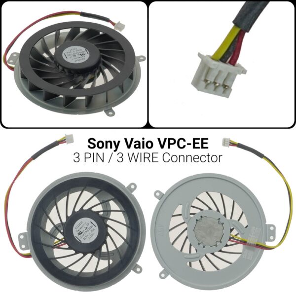 3 PIN3 WIREΑνεμιστήρας Sony Vaio VPC-EEF.S AH532VPC-EJ AD000JE7PCG-61511TAY05605HX11G300 AD5605HX-GD3VPCEJ1pcg-91211m