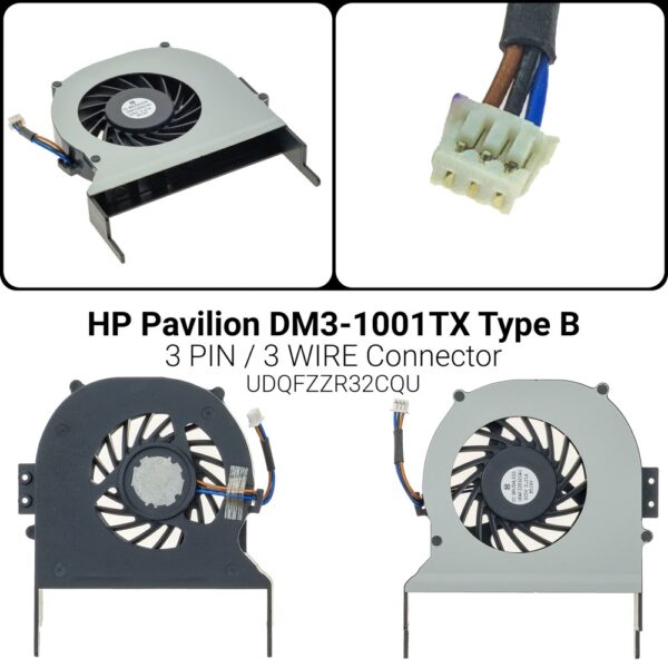 3 PINDM3-1001TX fan UDQFZZR32CQUΑνεμιστήρας HP DM3 1001TX type B