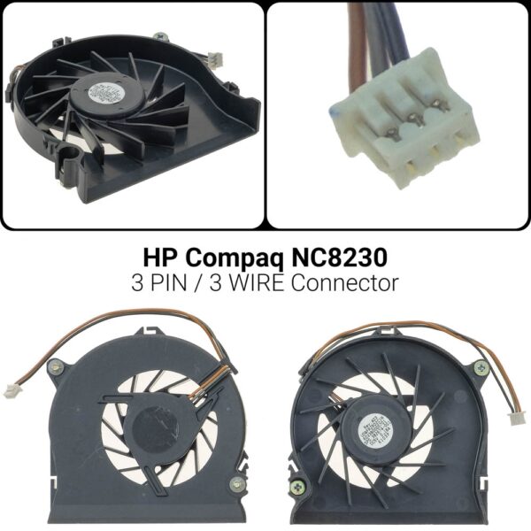 3 PINHP Compaq NC8230 NX8220 NW8240 NX7400 ΑνεμιστήραςNC6210 NC6220 NC8230 NX8220 NW8240 NX7400378233-001   NX7300