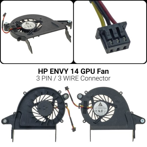 3 PINHP ENVY 14 GPU FANENVY 14-1214tx ENVY 14-2002tx ENVY 14 Series 14-1214TX 14-2002TX KSB05105HA-9L17