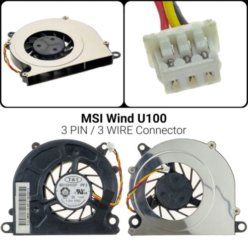 3 PINMSI WIND U90 U100 U110 U120 U130 MS-N011 ΑνεμιστήραςMSI N011 U100 U110 U90X U100X U90 U120 U130 U135 U135DX