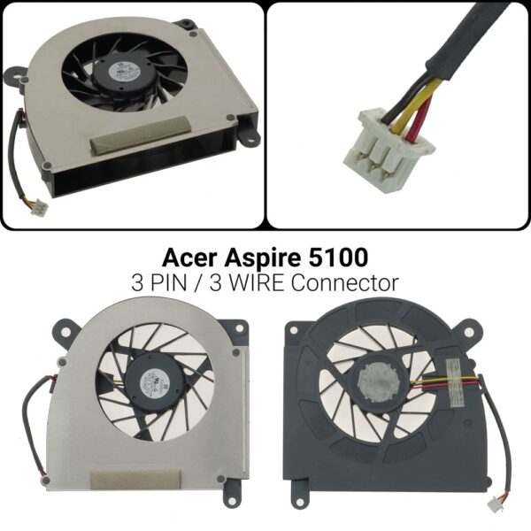 3 PINΑνεμιστήρας Acer Aspire  5100 5101AWLMi 5102WLMi AS3100AB7505UX-EB33104 5100 cooler 5110 5200 3600 BSB0705HC
