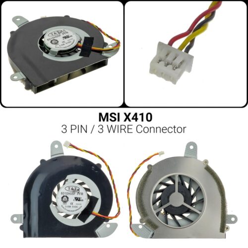 3 PINΑνεμιστήρας MSI X410 Laptop X4106010H05F PFR For MSI X320 X340 X400 X410X410 X400 X320 X320H X340 WIND U90 U100 U110 U120 U130 MS-N011