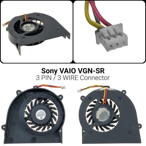 3 PINΑνεμιστήρας Sony VGN-SR SR129EUDQFRZH09CF0 (DC5V 0.15A)