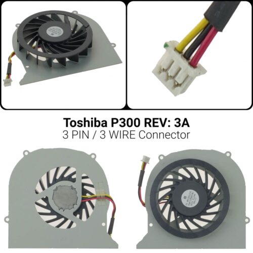  3 PINΑνεμιστήρας TOSHIBA P300 REV:3AUDQF2ZR40CQU 7Z11SP300 P305 P300 A300GC0555510VH