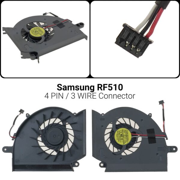 4 PIN3 WIREΑνεμιστήρας SAMSUNG RF411 RF410 RF510 RF511SAMSUNG RF510 RF511 RF710 RF711 RF712 FORCECON DFS651605MC0T