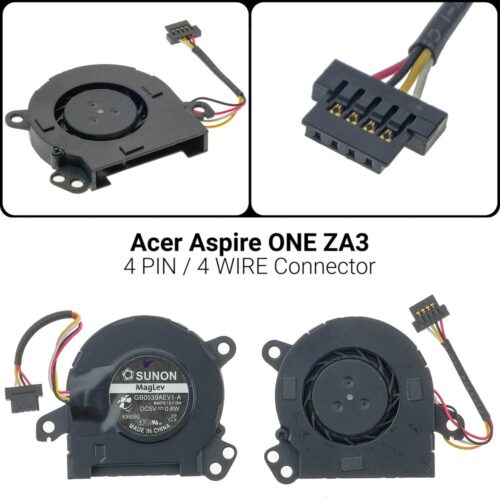 4 PIN4 WIREΑνεμιστήρας Acer Aspire ONE ZA3 751HGB0535AEV1-A B3864.13.F.GN AB3705HX-K0BAcer Aspire one 751 751H AO751h AO751h GB0535AEV1-A