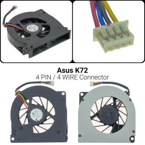 4 PINAsus K72 ΑνεμιστήραςA72 A72J A72F K72 K72F K72JR N71VG N64X K52N K52J N71JQ N71JV N71