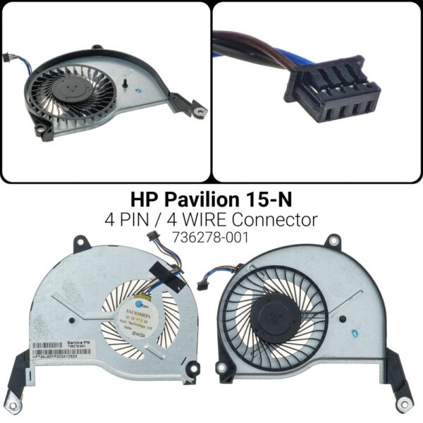 4 PINHP Pavillion 15 CPU Cooling Fan 736218-001FAU8300EPA15-N 14-n TPN-Q130 Q129 Q131 Q132 Cooling fan 15-n066us14 14-N FAN 15 15-N736278-001
