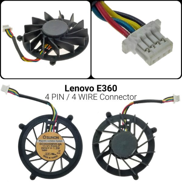 4 PINLenovo E360 Y300 Laptop Ανεμιστήρας (GC054509VH-8A)DFB400805M90T