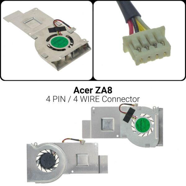 4 PINΑνεμιστήρας Acer ZA8 Gateway ZA8 LT3108C Gateway LT31 LT3103uAB5405MX-RBBAB5405MX-RBB LT31 LT3103U ACER ZA8 Gateway ZA8