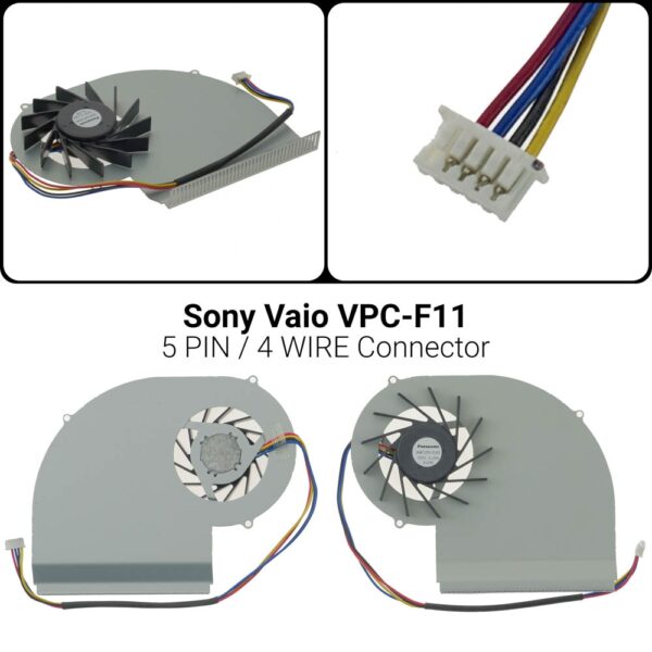 5 PIN4 WIREΑνεμιστήρας Sony Vaio VPC-F11