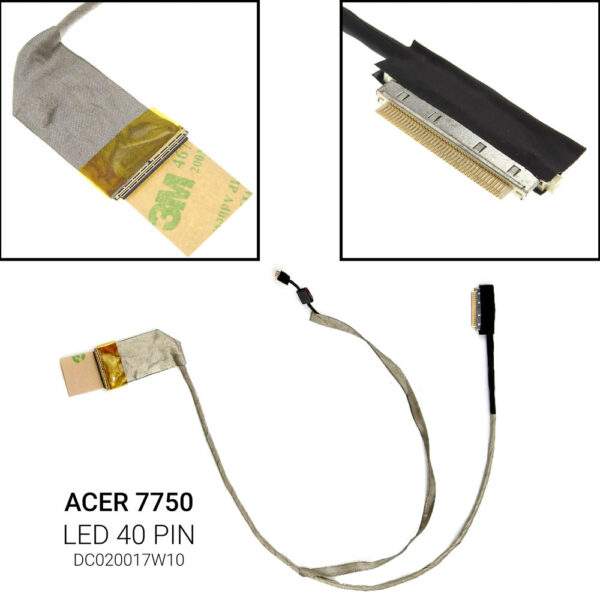 LED 40 PIN&nbsp;Aspire 7560 7560G 7750 7750G Gateway NV75S NV77H7750G 7560 Gateway NV75S NV77H&nbsp;DC020017W10
