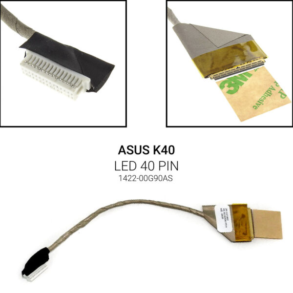 LED 40 PIN&nbsp;X8A X8AAF K40IN K50 K40AB K50AB X8A X5D a41&nbsp;Asus K40 X8A X8AAF K40IN K50 K40AB1422-00G90AS 1422-00G90AS982301003136