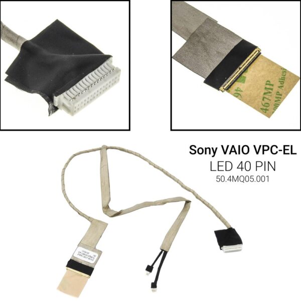 LED 40 PINΚαλωδιοταινία οθόνης VPC-EL LED&nbsp;50.4MQ05.001PCG-71C11MVPCEL50.4mq05.001 rev:a02