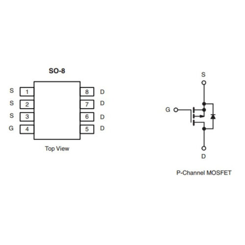 Si4459ADYP-Channel 30-V (D-S) MOSFETVDS = -30VID = -29A @ VGS = -10V