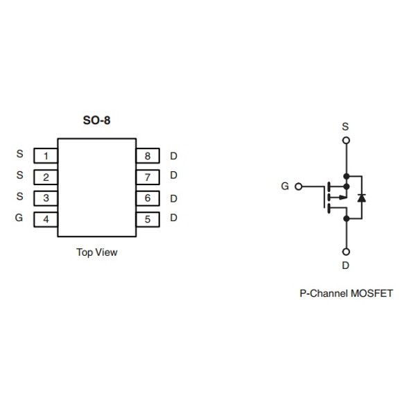 Si4459ADYP-Channel 30-V (D-S) MOSFETVDS = -30VID = -29A @ VGS = -10V