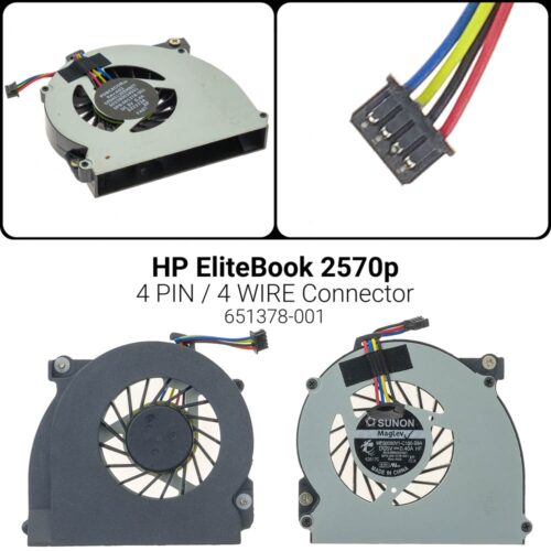4 PIN2560 2560P 2570 Cooling Fan 651378-001